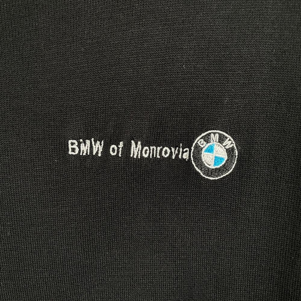 H&M Basic BMW of Monrovia Embroidered Long Sleeve Sweater Top Black Racing XS - Picture 3 of 7